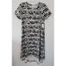 Lularoe Dresses | Lularoe Carly Dress Women’s Xxs Black White Floral Striped | Color: Black/White | Size: Xxs