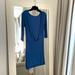 Victoria's Secret Dresses | Gorgeous Backless Cotton 3/4 Sleeve Dress - Xs | Color: Blue | Size: Xs