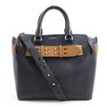 Burberry Bags | Burberry Burberry Handbag Shoulder Bag Medium Belt Leather Black X Light Brow... | Color: Black | Size: Os
