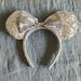 Disney Accessories | Disneyland Resort Minnie Mouse Ears Silver Sequin Glitter Headband | Color: Silver | Size: Os