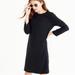 J. Crew Dresses | J. Crew Overlapped Black Long Sleeves Career Women’s Shift Dress, Size 4 | Color: Black | Size: 4