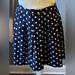 J. Crew Skirts | J Crew - Navy & White Polka Dot Pleated Mini Skirt, 8 | Color: Blue/White | Size: 8