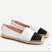 J. Crew Shoes | J. Crew Color Block Espadrille Shoe In Canvas With Toe Cap Size 9 | Color: Black/White | Size: 9