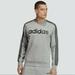 Adidas Shirts | Adidas Men’s Essentials Three Stripes Fleece Crewneck Sweatshirt, Adidas Top | Color: Black/Gray | Size: Xl