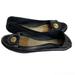 Coach Shoes | Coach Delila Black Shoes Ballet Flats Gold Turn Lock Contrast Stitching Size 8 | Color: Black | Size: 8