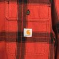 Carhartt Shirts | Carhartt Men's 105439 Loose Fit Heavyweight Flannel Long-Sleeve Plaid Shirt | Color: Black/Red | Size: M