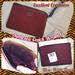 Coach Bags | Authentic Coach Corner Zip Burgundy Checkered Canvas Wristlet | Color: Purple/Red | Size: 6.5"Lx4"H