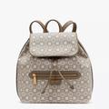 Kate Spade Bags | Kate Spade Flower Monogram Coated Canvas Mia Flap Medium Backpack | Color: Tan/White | Size: Os