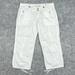American Eagle Outfitters Pants & Jumpsuits | American Eagle Pants Womens 8 White Cropped Cotton Hiking Outdoor Casual Utility | Color: White | Size: 8