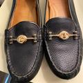 Coach Shoes | Coach Black Leather Loafers - 8 | Color: Black/Gold | Size: 8