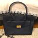 Kate Spade Bags | Kate Spade Post Street Halsey Large Saffiano Leather Dark Blue Tote | Color: Blue | Size: Os