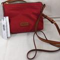 Dooney & Bourke Bags | Get Ready For Fall With A Wonderful Dooney Red Nylon Cross Body Bag Nwt | Color: Red | Size: Os