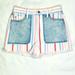 American Eagle Outfitters Shorts | American Eagle Striped Denim Mom Shorts Size 00 | Color: Blue/Red/White | Size: 00