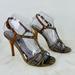 Coach Shoes | Coach Snakeskin Print Lana Leather Strappy Sandal Heels | Color: Brown/Tan | Size: 7.5