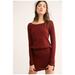 Free People Dresses | Free People Beach Red On The Rooftop Long Sleeve Mini Dress | Color: Red | Size: S