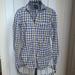 American Eagle Outfitters Tops | American Eagle Button Down Plaid Shirt, Pockets Classic Prep Fit Xs/Tp | Color: Blue/Yellow | Size: Xs