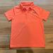 Under Armour Shirts & Tops | Boys Neon Orange Under Armour Heat Gear Collared Polo Shirt W/ Navy Blue Emblem | Color: Orange | Size: Mb