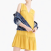 J. Crew Dresses | J. Crew Women's Ruffle-Hem Shift Yellow Dress Size Small | Color: Yellow | Size: S