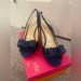 Kate Spade Shoes | Kate Spade, Charm, Navy Glitter Heels, Navy Satin, Size-9m | Color: Blue | Size: 9