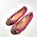 Coach Shoes | Coach Delphine Soft Leather Slip-On Buckle Ballet Flats - 8 | Color: Brown/Pink | Size: 8