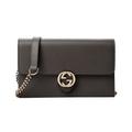 Gucci Bags | Gucci Marmont Gray Dollar Calfskin Leather Interlocking G Crossbody Clutch | Color: Gray | Size: Os