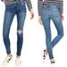 J. Crew Jeans | J. Crew 8" Toothpick Mid-Rise Skinny Ankle Jean Released Hem Distressed 26 | Color: Blue | Size: 26