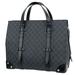 Gucci Bags | Gucci Supreme Canvas Leather Black Gray Gg Shoulder Bag Tote Bag Handbag | Color: Black/Brown | Size: Os