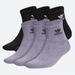 Adidas Accessories | Adidas Unisex 6pc Quarter Socks Size Large, Shoe Size Women’s 10-13 Men’s 8-12 | Color: Black/Gray | Size: Large