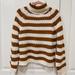 Anthropologie Sweaters | Anthropologie Stripped Cowlneck Sweater | Color: White/Yellow | Size: L