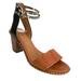 Coach Shoes | Coach Sandals Women Size 6b Tan Black Leather Pexton Open-Toe Strappy | Color: Black/Tan | Size: 6