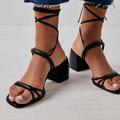 Free People Shoes | Free People Black Love Struck Heels | Color: Black | Size: 7