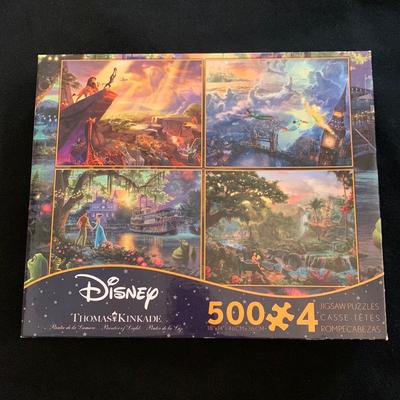 Disney Toys | Disney Thomas Kinkade 500 Piece Puzzle Set Of 4 Jigsaws New | Color: Blue/Green | Size: 500