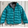 J. Crew Jackets & Coats | Crewcuts Girl Reversible Down Puffer Jacket | Color: Gray/Green | Size: 14g