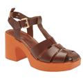 Free People Shoes | Free People Pacific Platform Fishermen Heel Sandals | Color: Brown/Orange | Size: 7.5