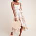 Anthropologie Dresses | Anthropologie / Floral Print Bohemian Adriana Strapless Tiered Midi Dress | Color: Cream/White | Size: 8