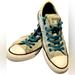 Converse Shoes | Converse All Star Striped Women’s 7.5 Men’s 5.5 Cushion Tongue & Heel Low Top | Color: Blue/Green | Size: 7.5