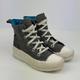 Converse Shoes | Converse Quilted Platform High Top Sneakers Lace Up Sneakers Boots Gray Womens 6 | Color: Gray | Size: 6