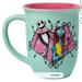 Disney Dining | Disney Nightmare Before Christmas Jack & Sally Misfit Love Wide Rim Ceramic Mug | Color: Green/Pink | Size: Os