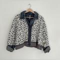 Free People Jackets & Coats | Free People Ditsy Floral Quilted Denim Jacket / Nwt | Color: Blue/White | Size: M/L