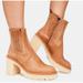 Free People Shoes | Free People James Chunky Heel Leather Chelsea Boot Brown | Color: Brown | Size: 9.5