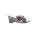 Franco Sarto Wedges: Brown Solid Shoes - Women's Size 9 - Open Toe