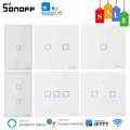 SONOFF – interrupteur mural intelligent T0 TX 1/2/3 voies wi-fi ue/US/UK commande à distance Via