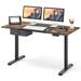 Costway Height Adjustable Electric Standing Desk with USB Charging Port-Black