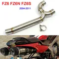 FZ6N collegamento tubo centrale di scarico moto collegare accessori moto per Yamaha FZ6 FZ6N FZ6S