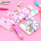 1 Set Cute Unicorn Flamingo Memo Pad + Kugelschreiber Sticky Notes Memo Notizblock Notebooks