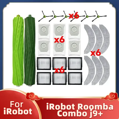 Passend für den iRobot Roomba Combo J9+ j7+ Roboterstaubsauger Ersatzteile Hauptseitenbürste, Hepa Filter, Mop Tuch, Staubbeutel Ersatz Image
