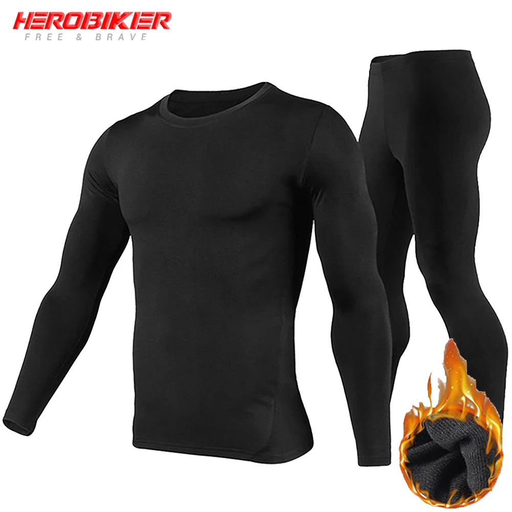 Herren Winter Thermo-Unterwäsche Mann Erste Schicht Thermo-Shirt Männliche Thermo-Unterwäsche Anzug Männer Lange Unterhosen Hemden & Tops Bottom Set Image