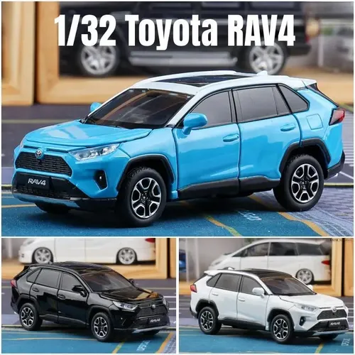 1/32 Toyota Rav4 Geländewagen Spielzeug auto Jkm Druckguss Metall Modell Sound & Licht Türen zu