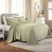 Jacquard Solid Cotton Basketweave Bedspread Set in King Size