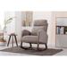 Modern Accent Rocking Chair, Upholstered Glider Rocking Chair,Teddy Material Comfort Arm Rocker with Side Pocket